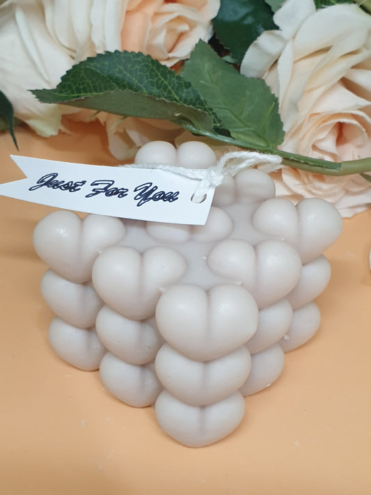 Heart shape bubble candle